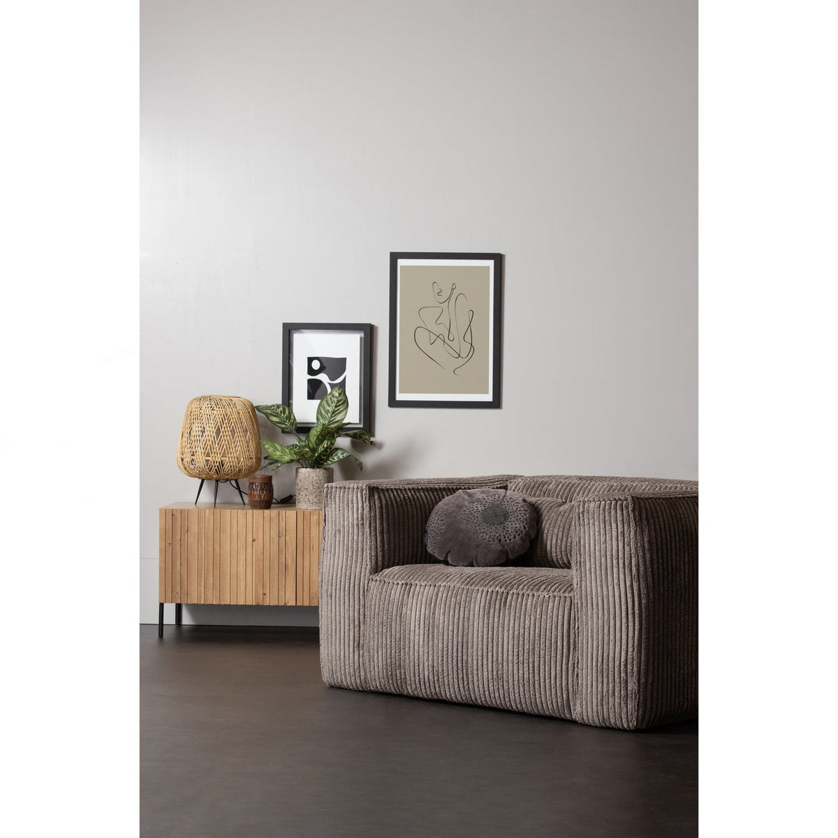 Woood | Fauteuil Bean ribstof terrazzo