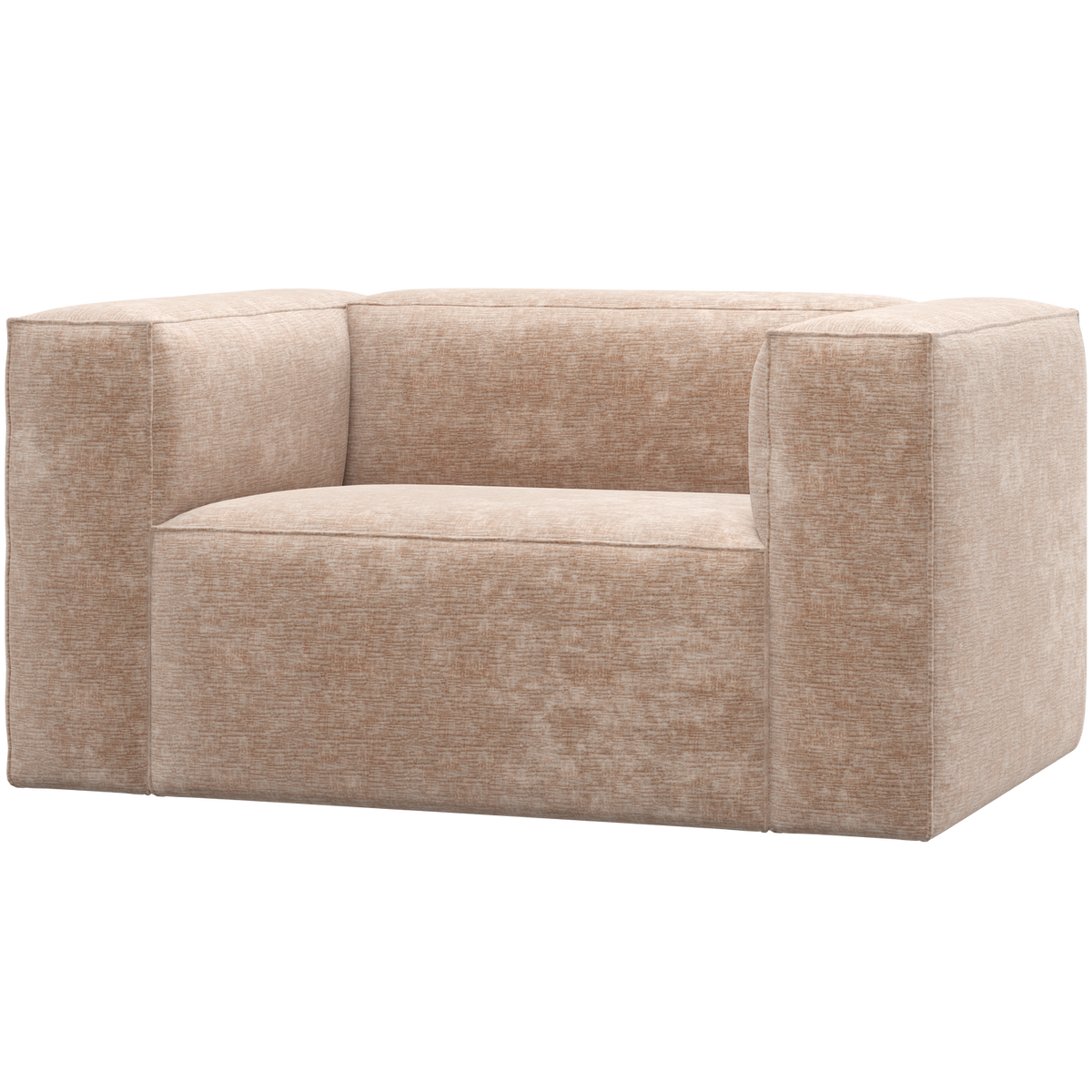 Woood | Fauteuil Bean chenille velvet naturel