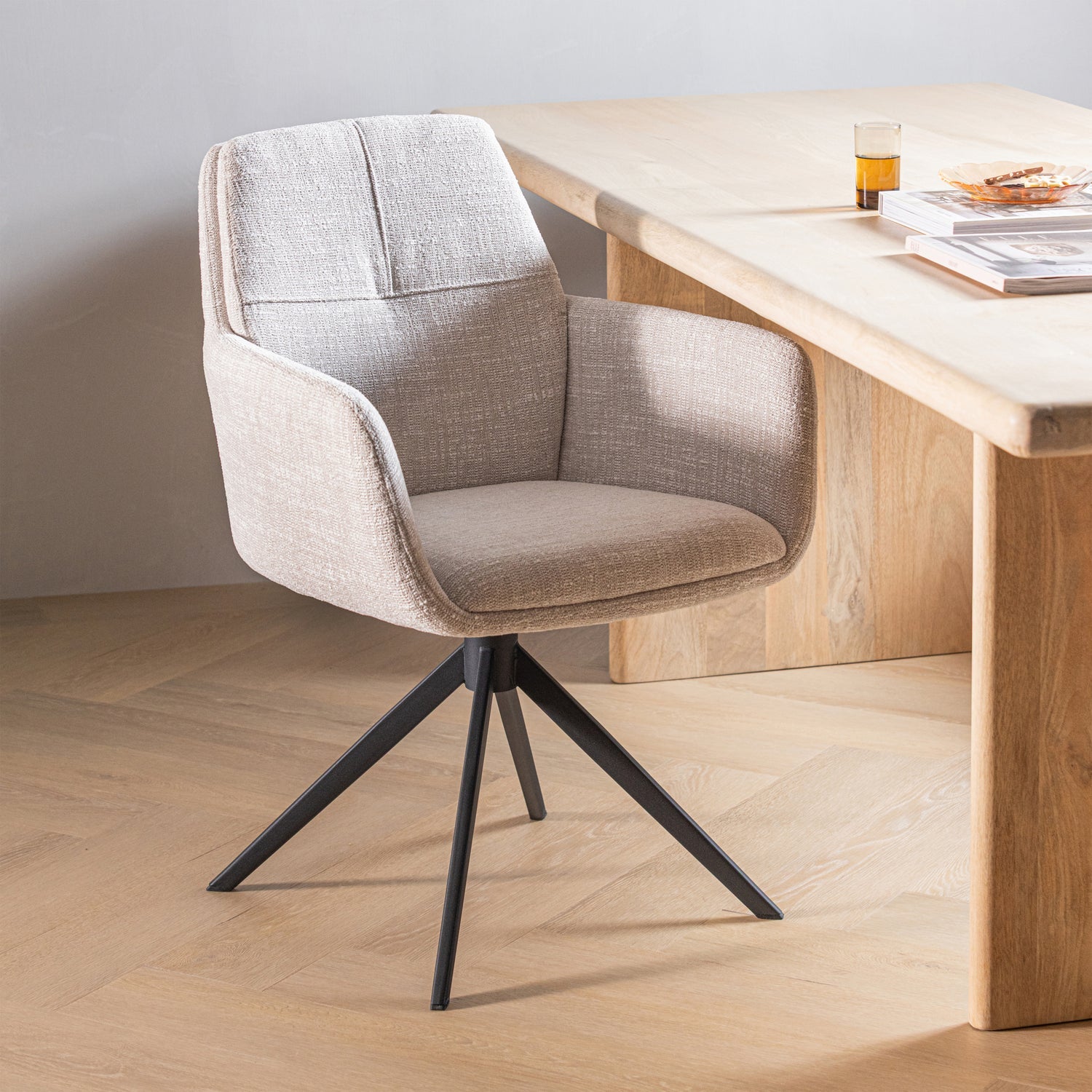 Woood | Eetkamerstoel Grant naturel melange