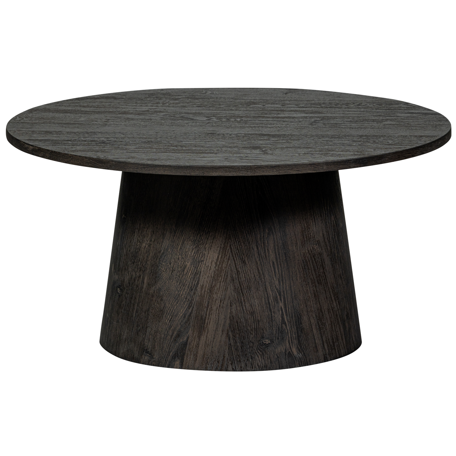 Woood | Salontafel rond Maan 80cm donkerbruin
