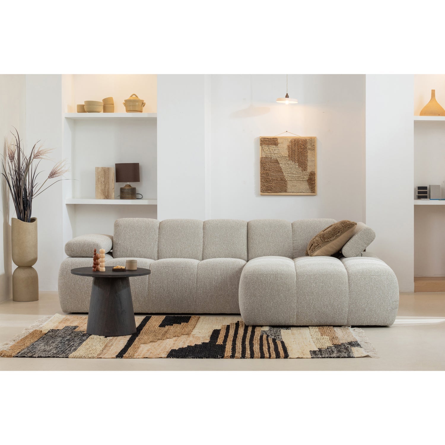 Woood | Salontafel rond Maan 80cm donkerbruin