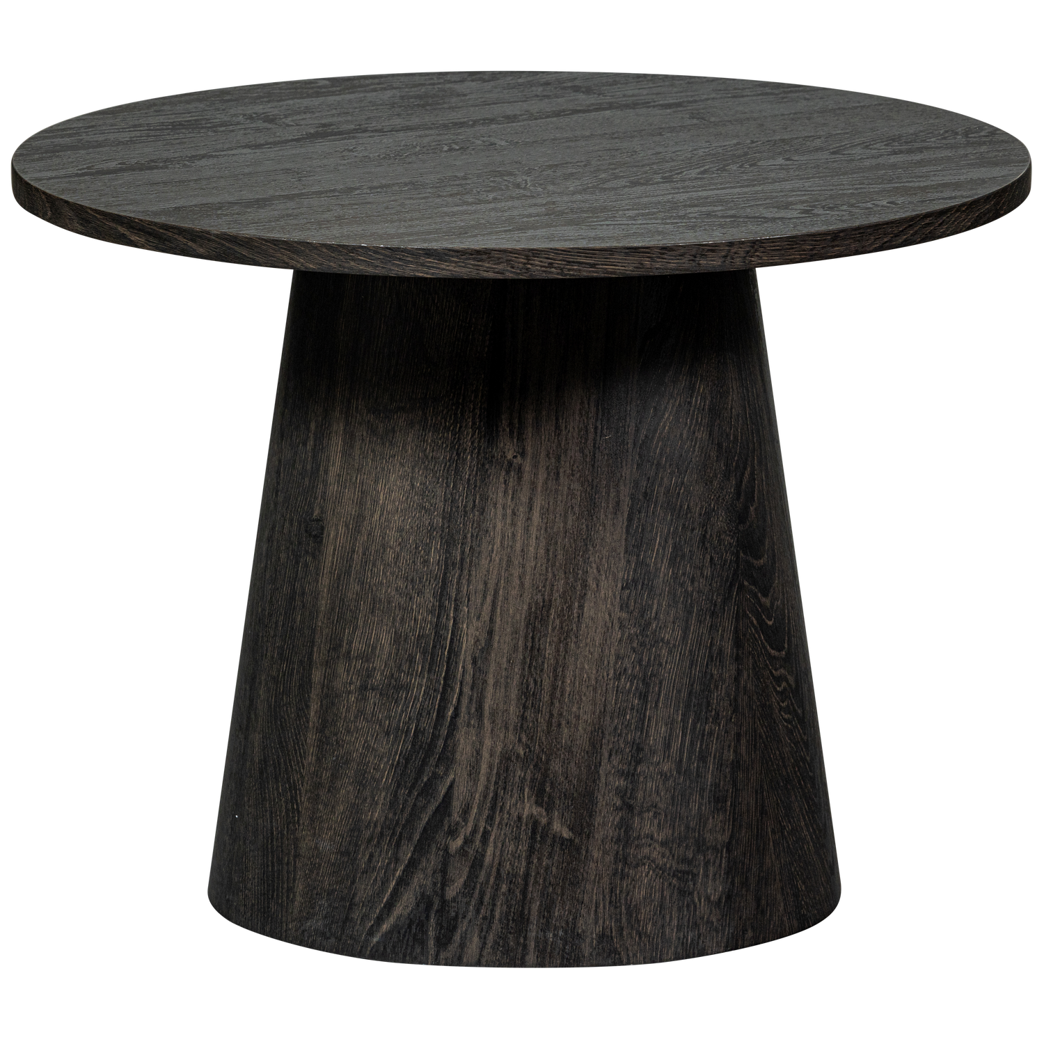 Woood | Salontafel Maan rond 60cm donkerbruin