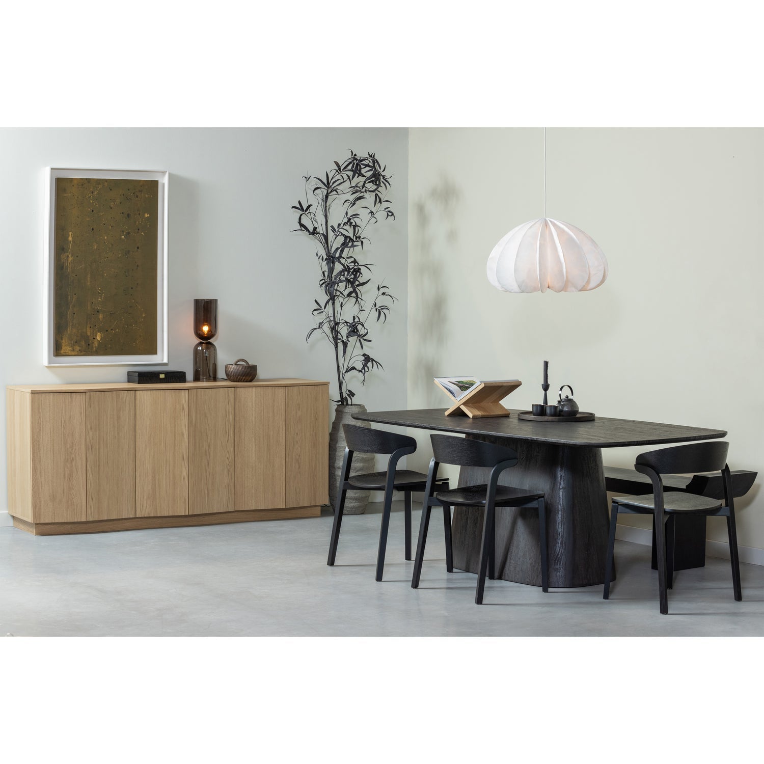 Woood | Eettafel Leah rechthoek 200cm donkerbruin