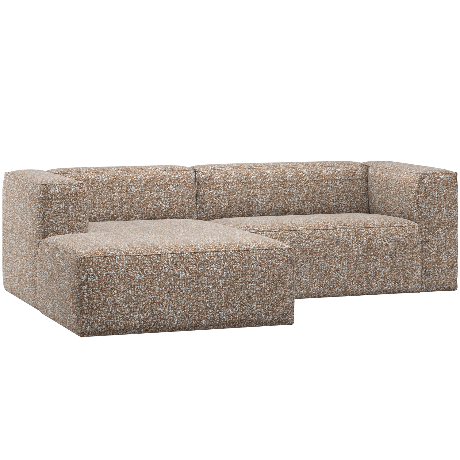 Woood | Chaise longue bank Bean links lichtbruin melange