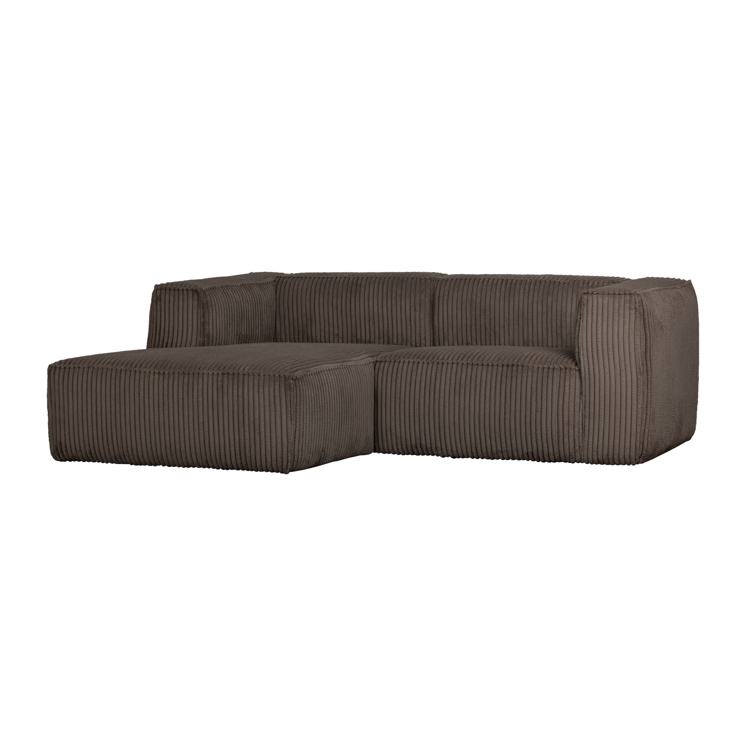 Woood | Chaise longue bank Bean links ribstof mud