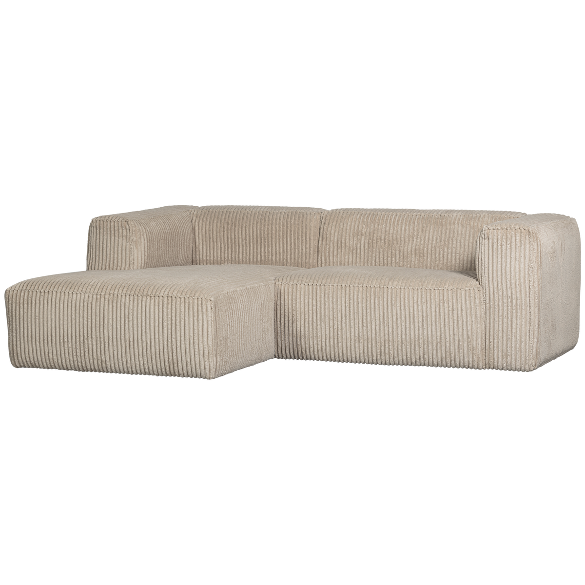 Woood | Chaise longue bank Bean links ribstof travertin