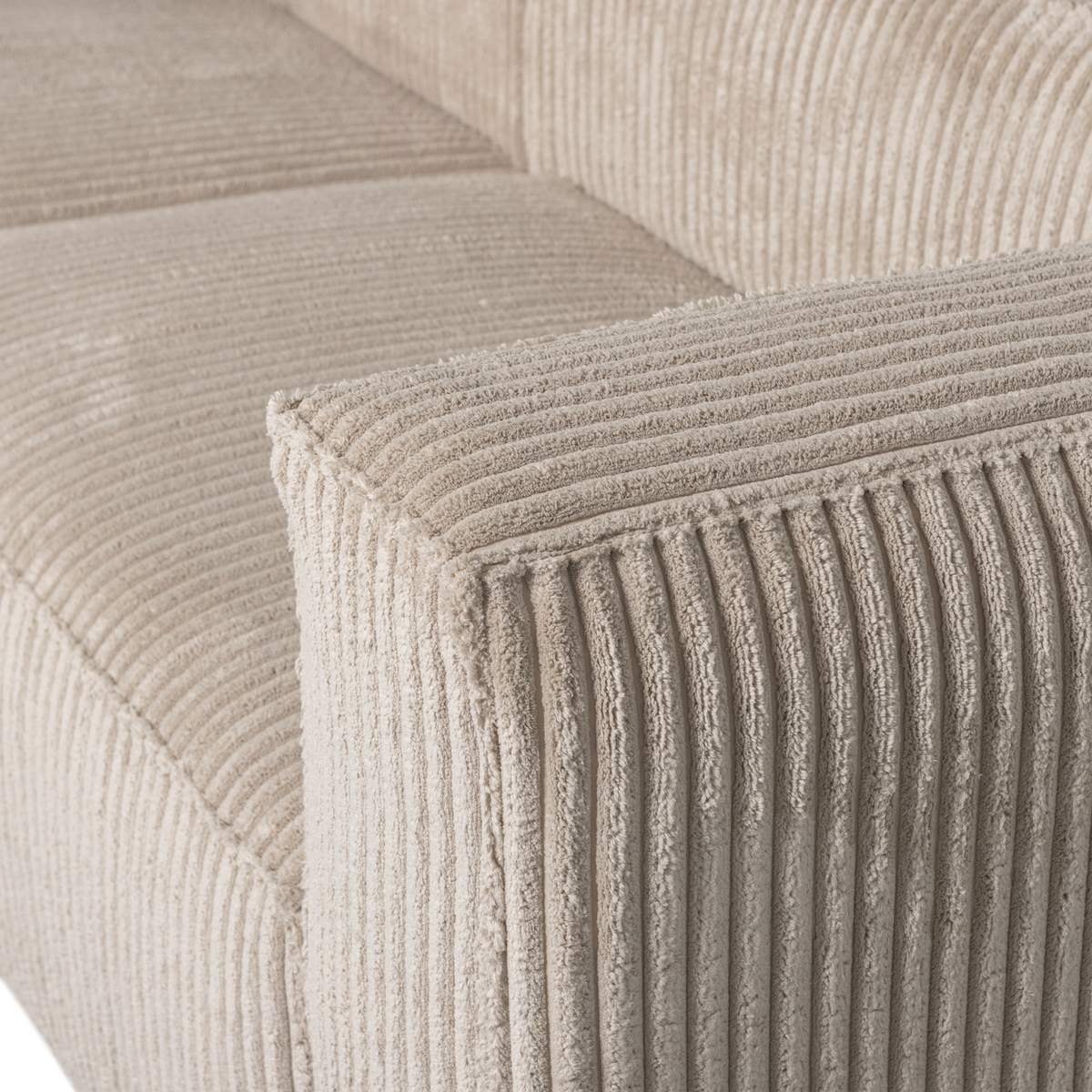 Woood | Chaise longue bank Bean links ribstof travertin