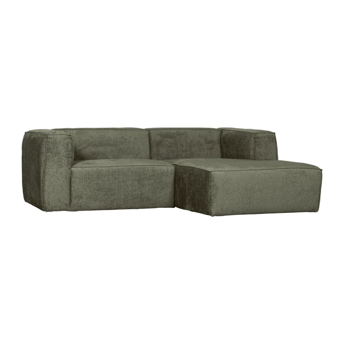 Woood | Chaise longue Bean rechts structure velvet moss