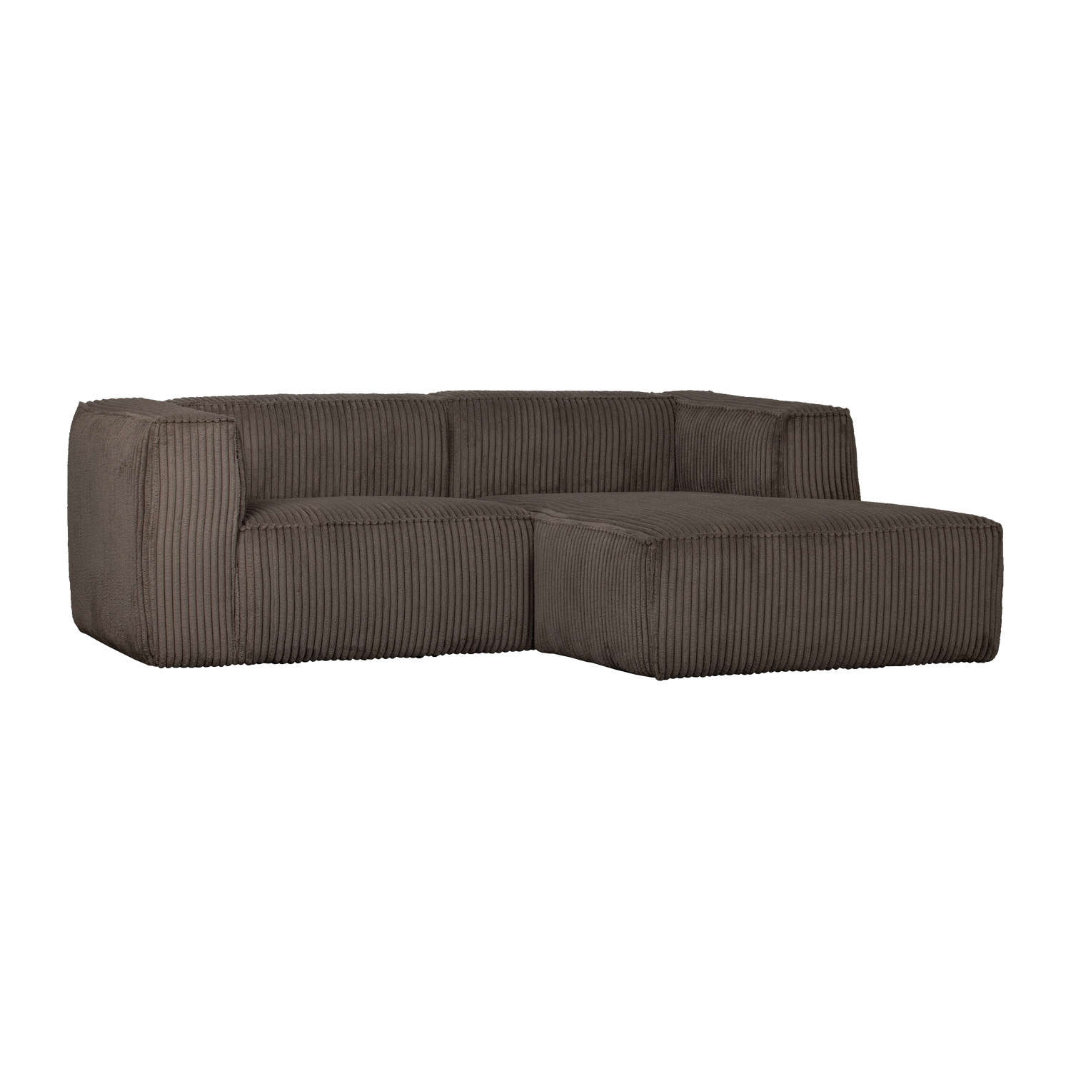 Woood | Chaise longue bank rechts ribstof mud