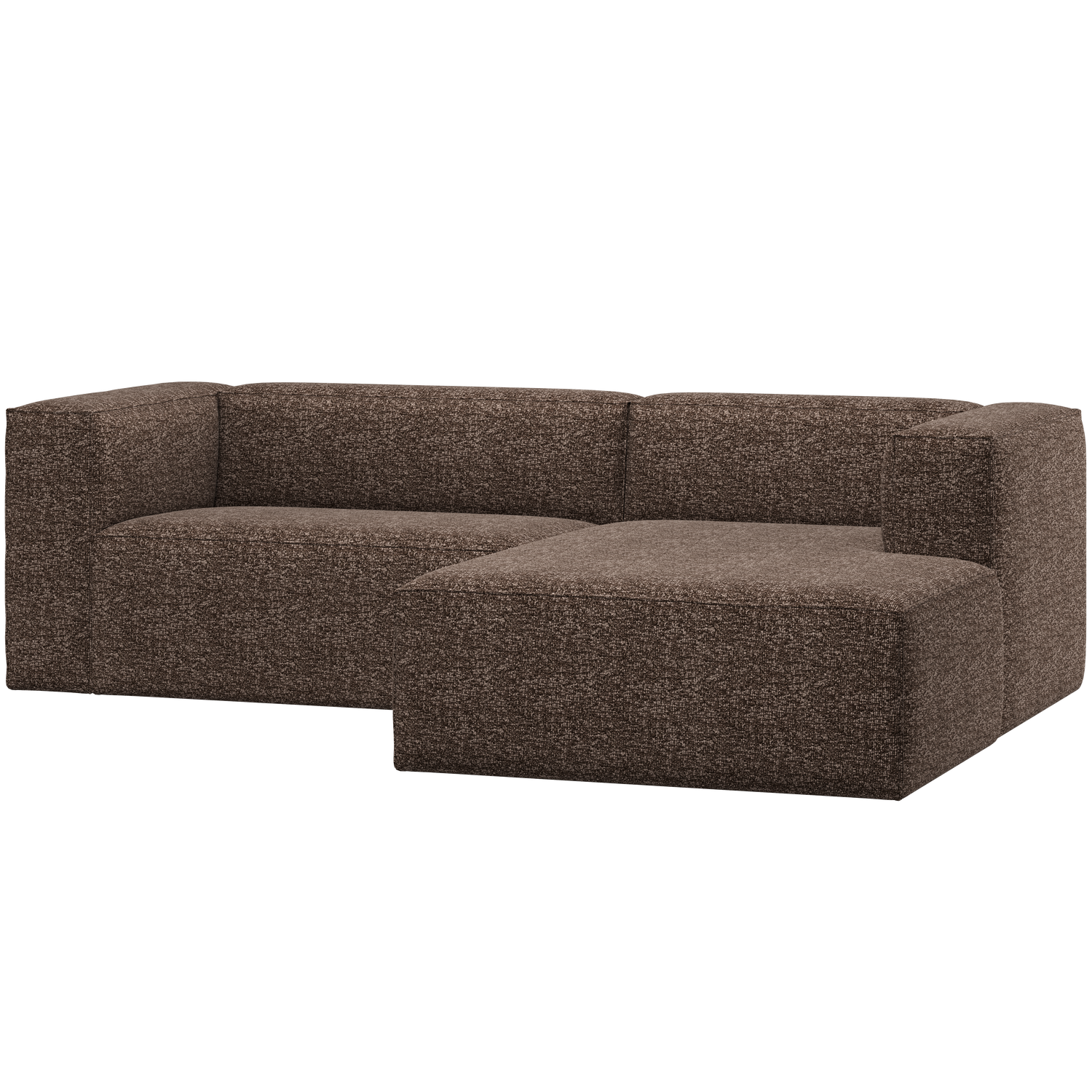 Woood | Chaise longue bank Bean rechts bruin melange