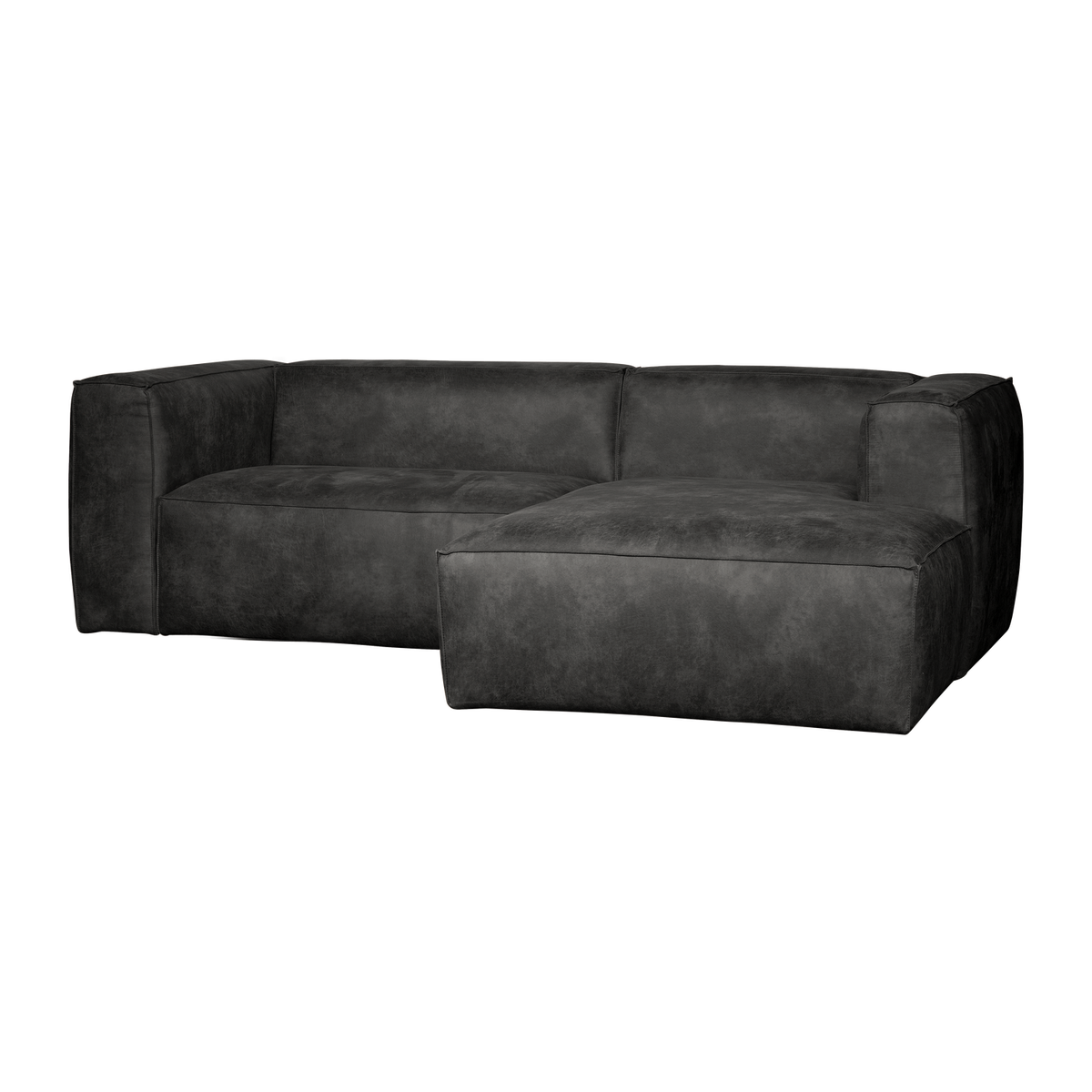 Woood | Chaise longue Bean rechts ecoleer zwart