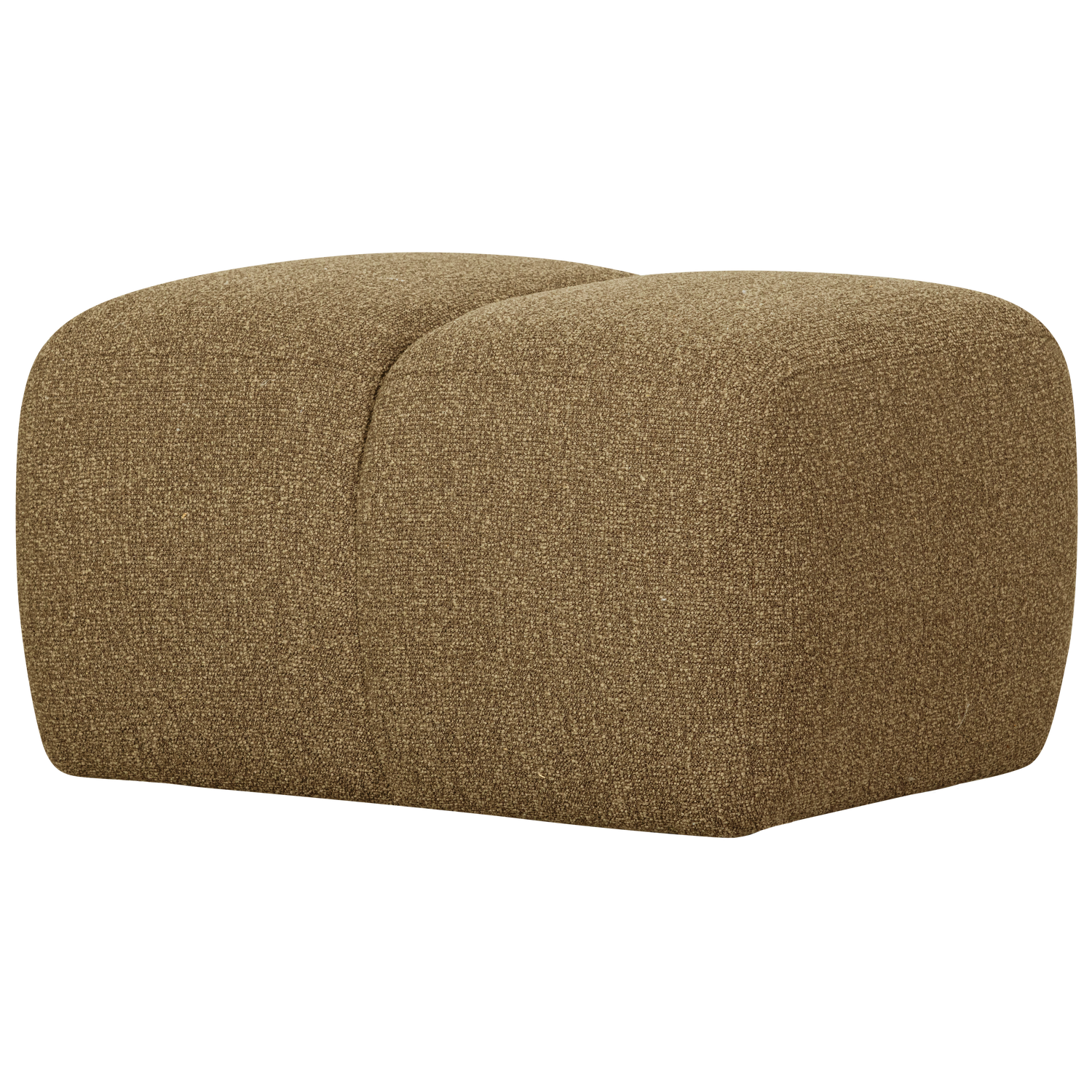 Woood | Poef Mojo boucle geel/bruin melange