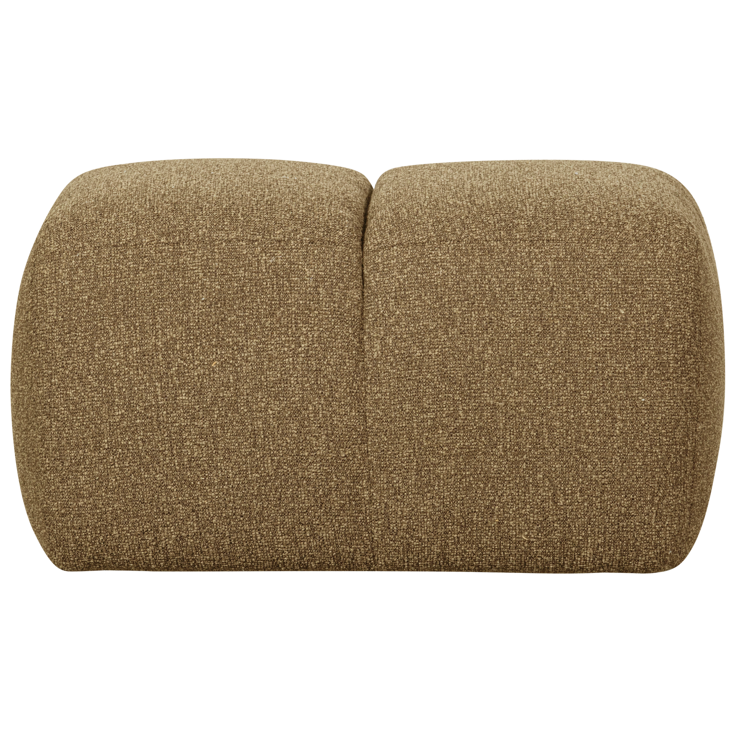 Woood | Poef Mojo boucle geel/bruin melange