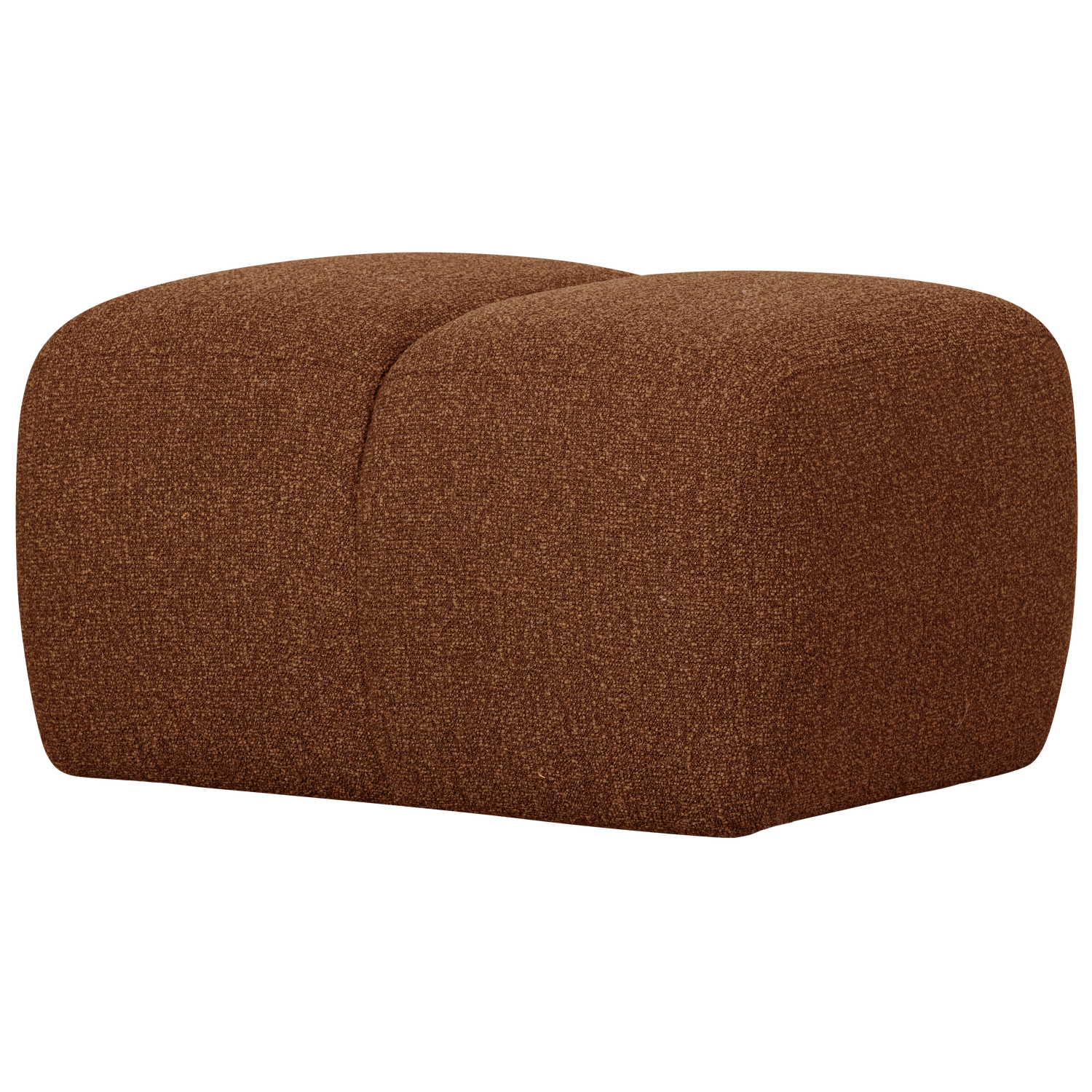 Woood | Poef Mojo boucle roestbruin melange