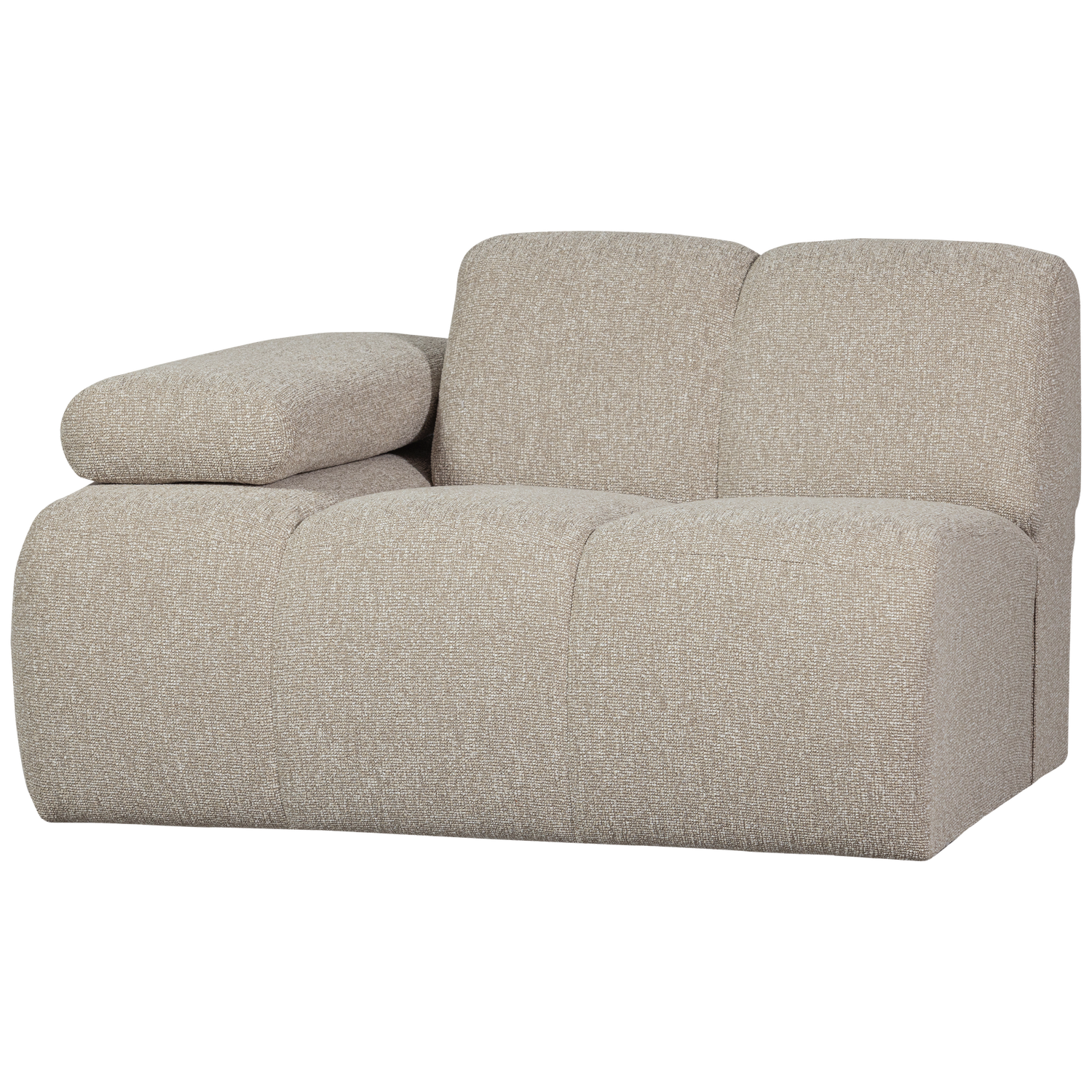 Woood | 1-Zits element Mojo arm links boucle beige melange