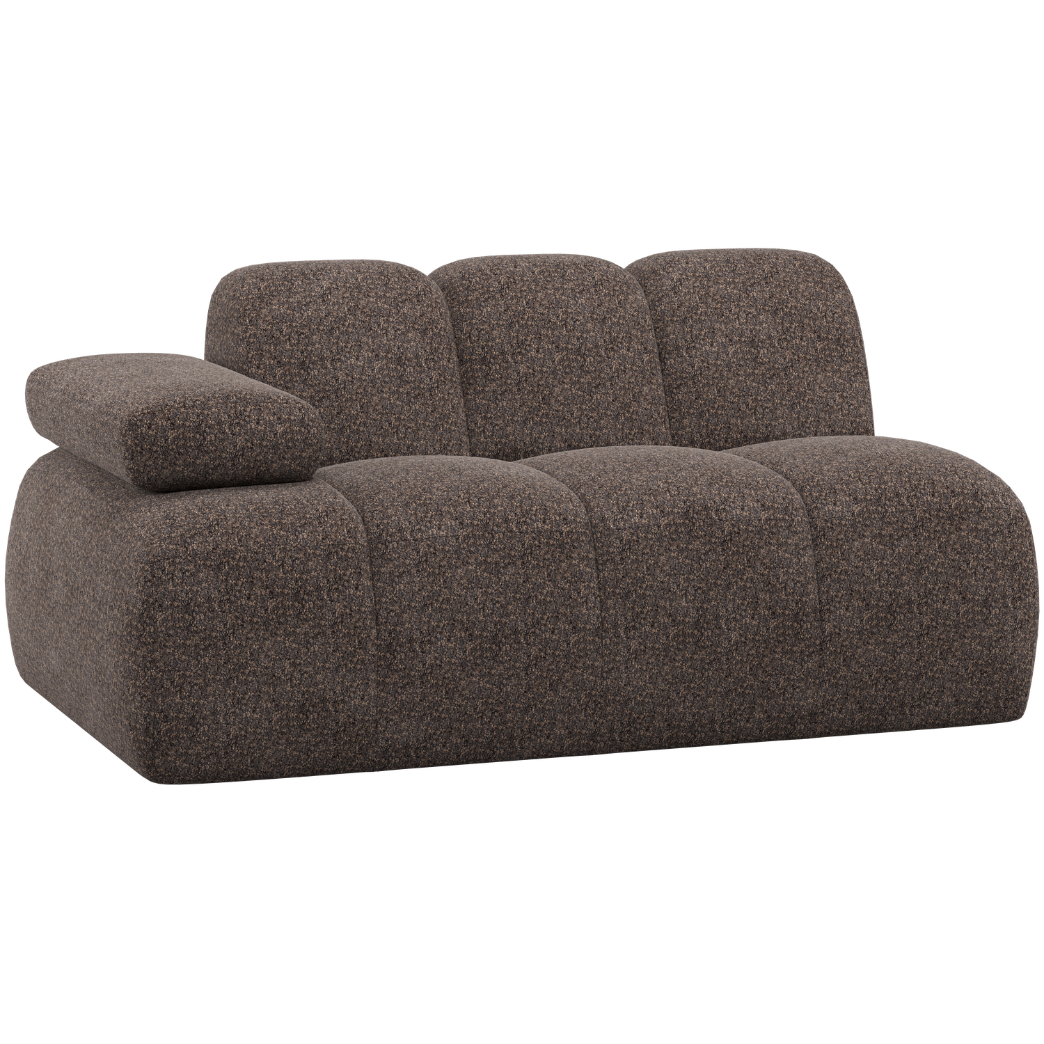 Woood | 1,5-Zits element Mojo arm links wollig bruin