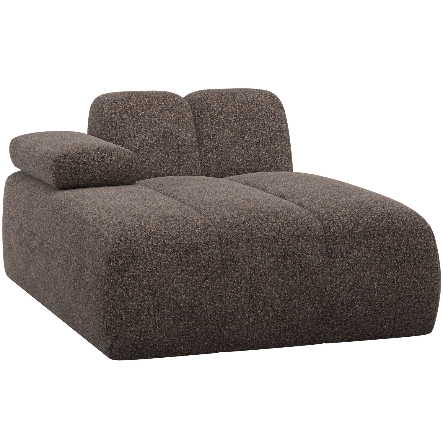 Woood | Chaise longue Mojo element links wollig bruin