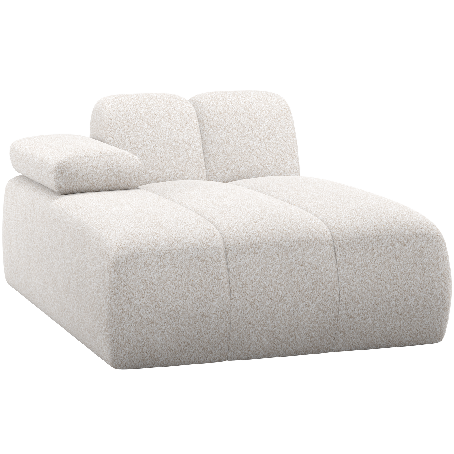 Woood | Chaise longue Mojo element links wollig ecru