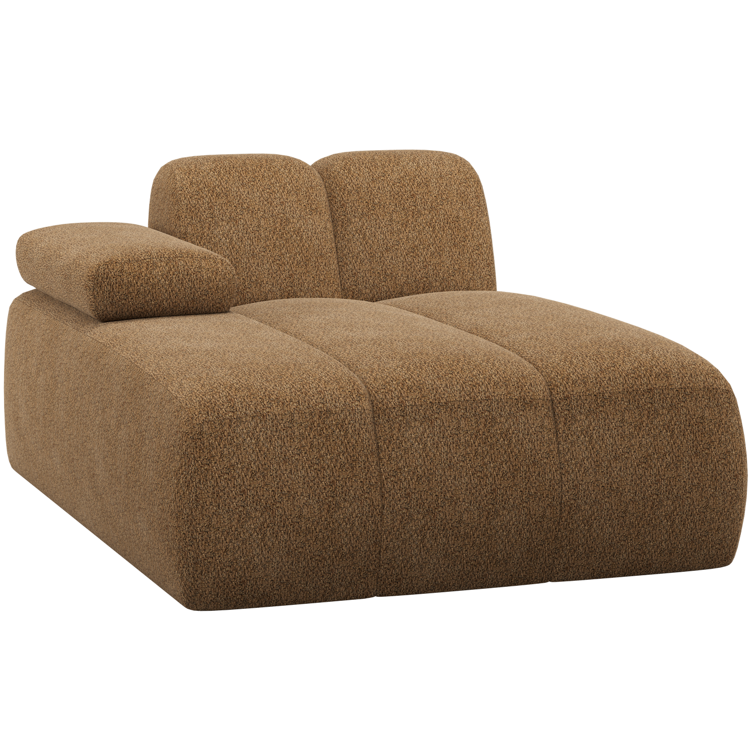 Woood | Chaise longue Mojo element links wollig honinggeel