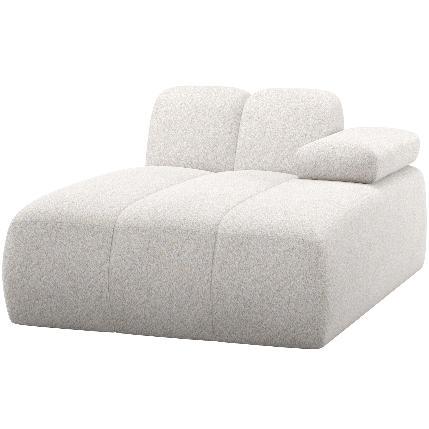Woood | Chaise longue Mojo element rechts wollig ecru