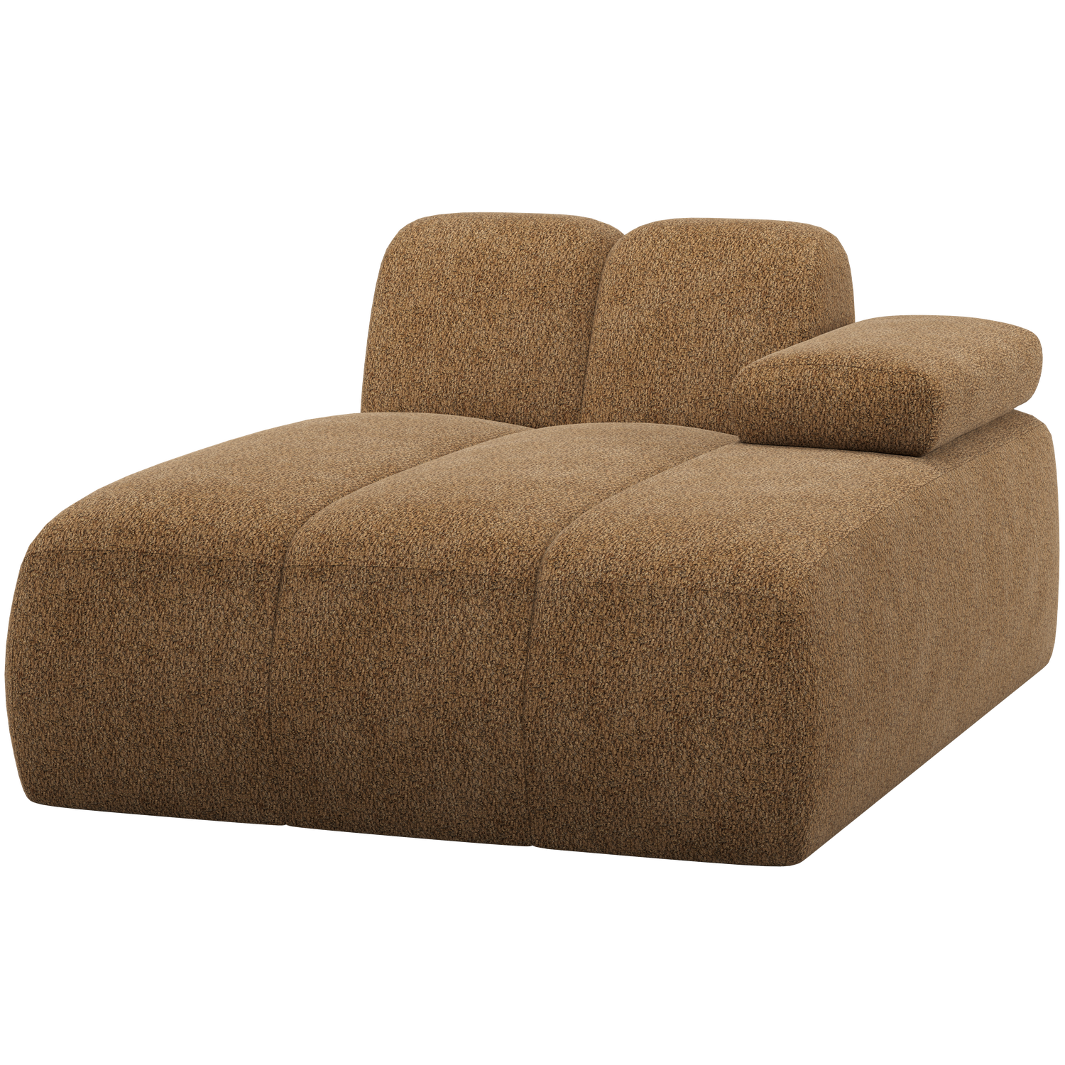 Woood | Chaise longue Mojo element rechts wollig honinggeel