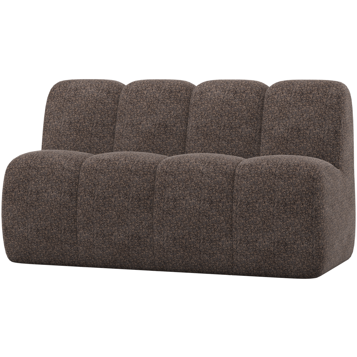 Woood | Eetbank Mojo met rugleuning wollig bruin