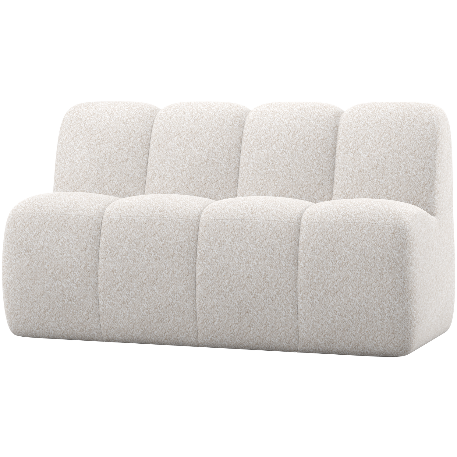 Woood | Eetbank Mojo met rugleuning wollig ecru
