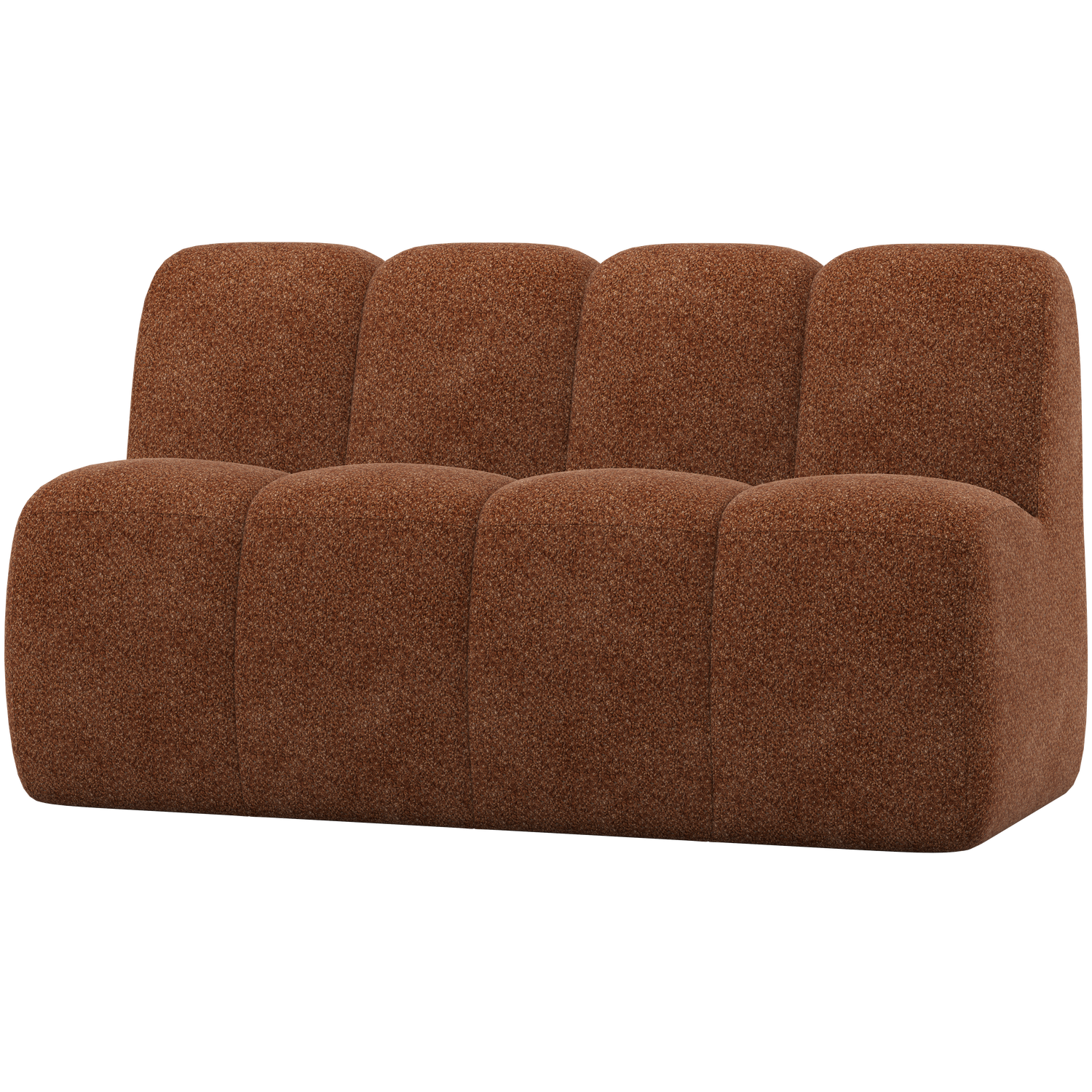 Woood | Eetbank Mojo met rugleuning wollig roestbruin