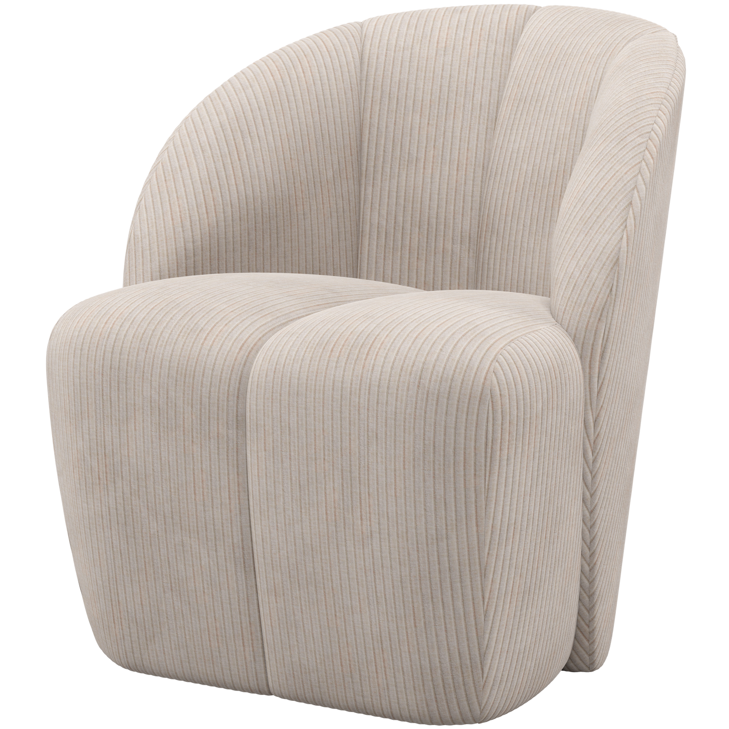 Woood | Draaifauteuil Mojo ribstof ecru