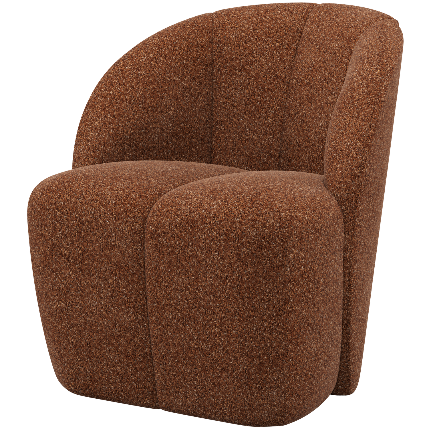 Woood | Draaifauteuil Mojo wollig roestbruin