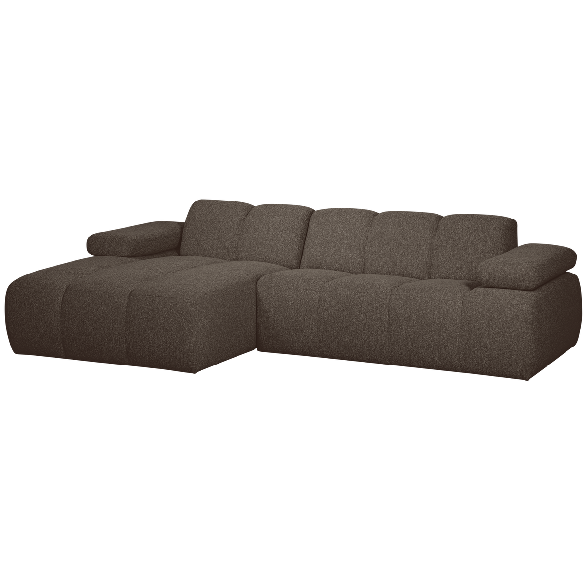 Woood | Chaise longue Mojo links boucle bruin melange