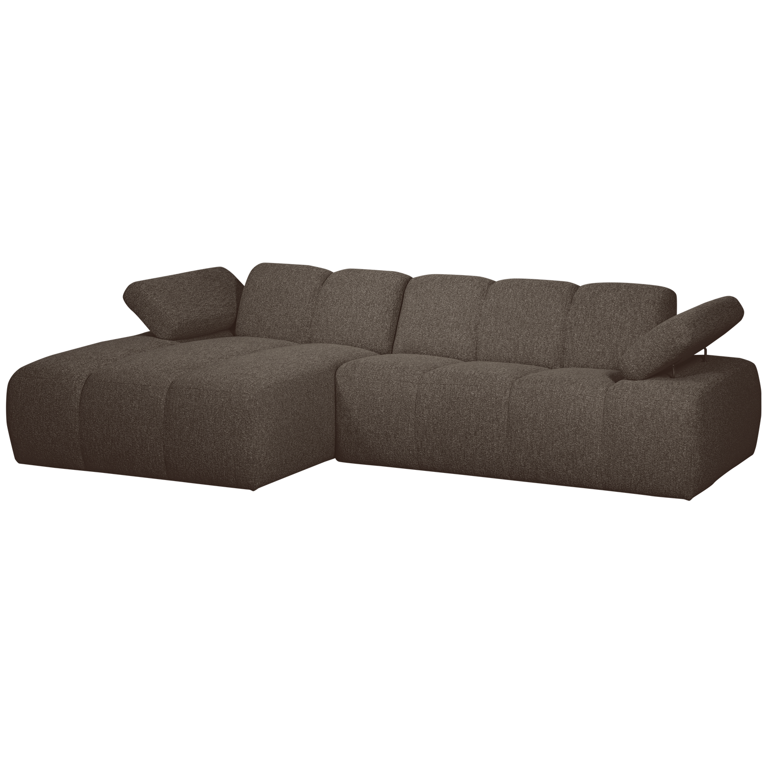 Woood | Chaise longue Mojo links boucle bruin melange