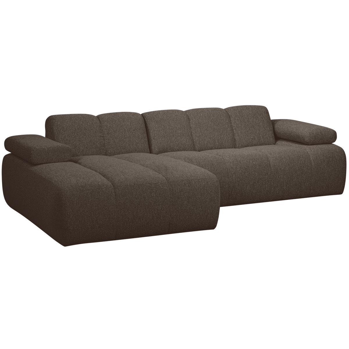 Woood | Chaise longue Mojo links boucle bruin melange