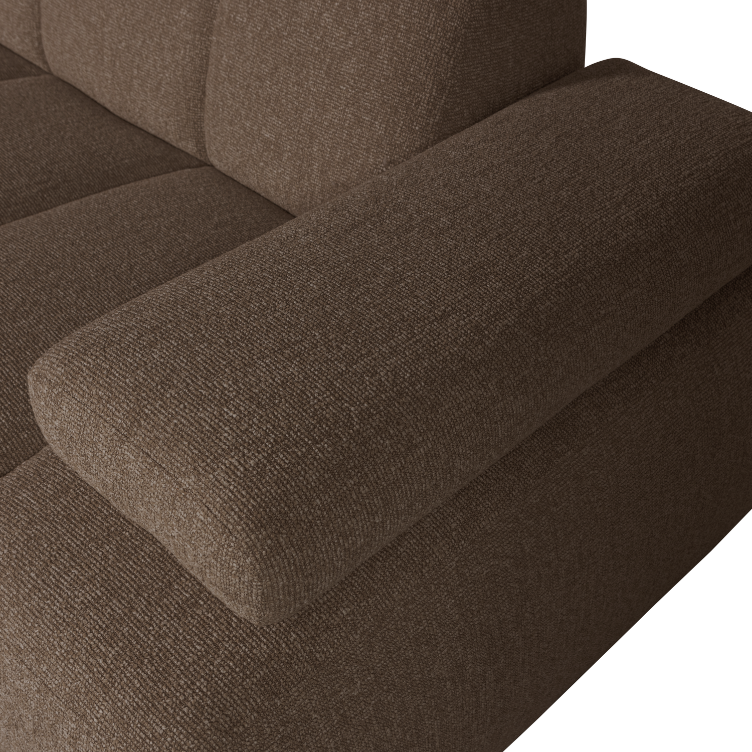 Woood | Chaise longue Mojo links boucle bruin melange