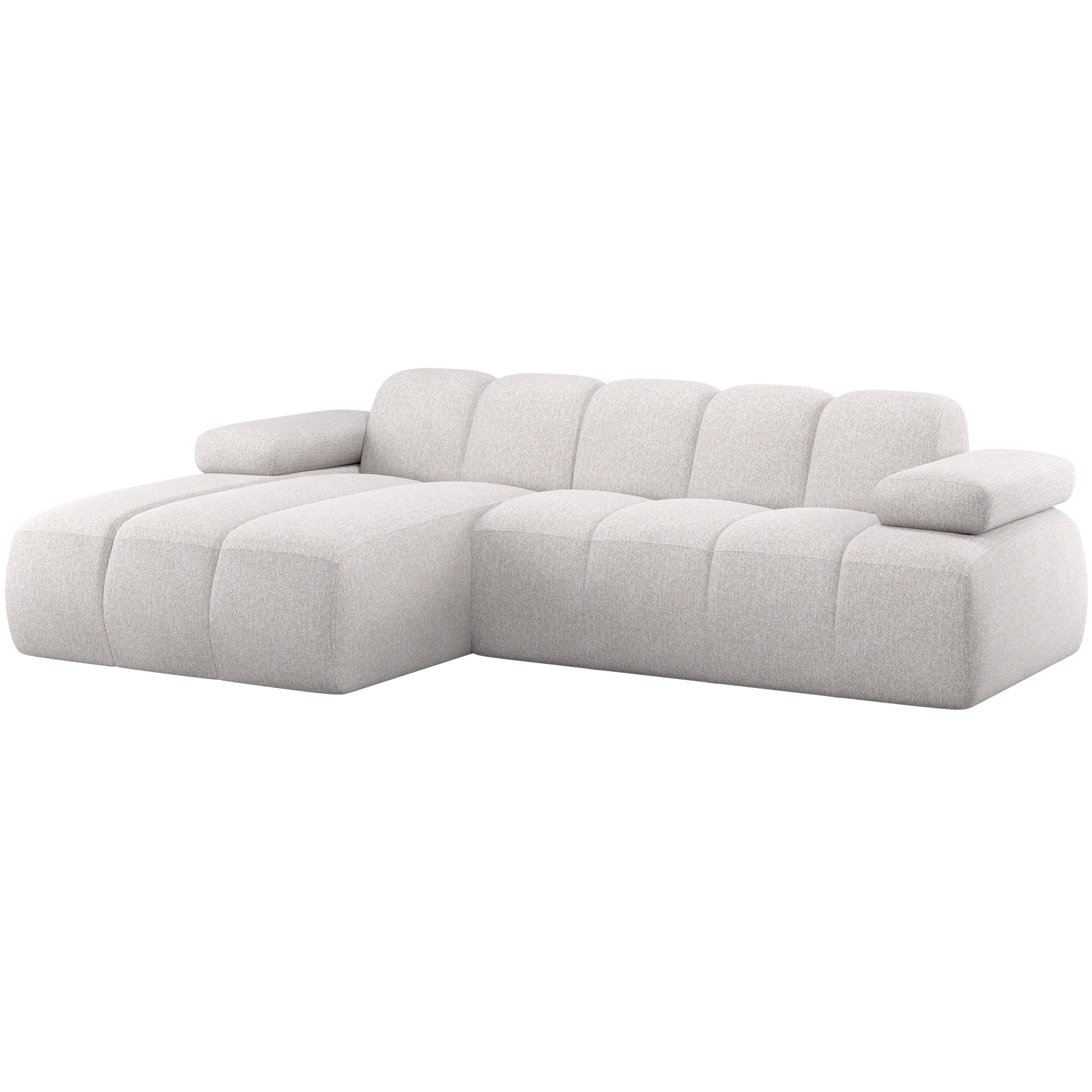 Woood | Chaise longue Mojo links boucle ecru melange