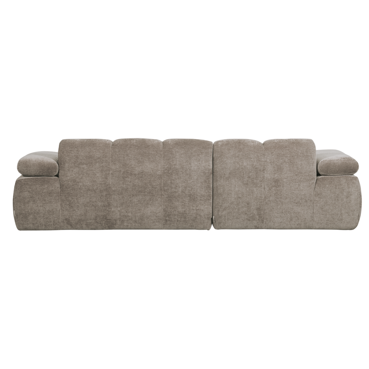 Woood | Chaise longue Mojo links ribstof donkerzand