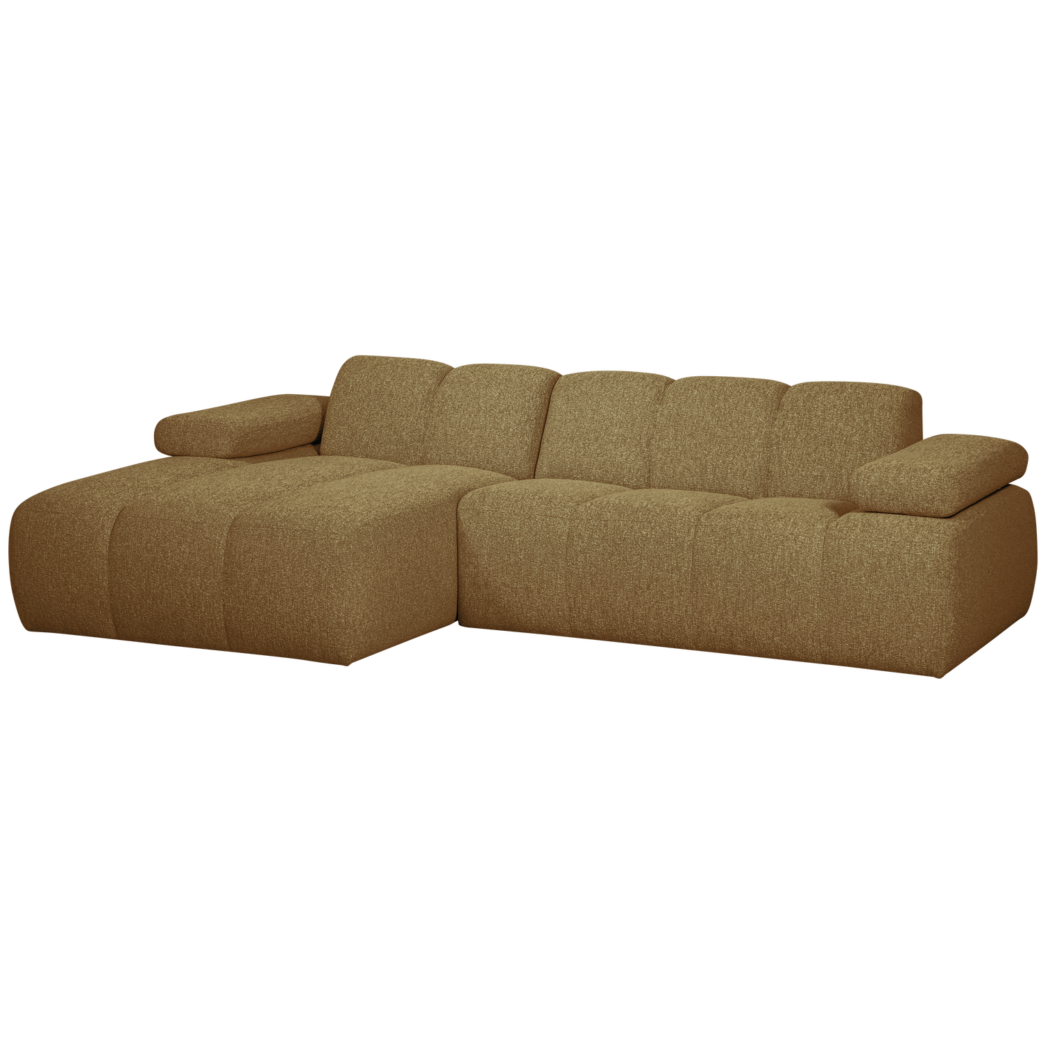 Woood | Chaise longue Mojo links boucle geel/bruin melange