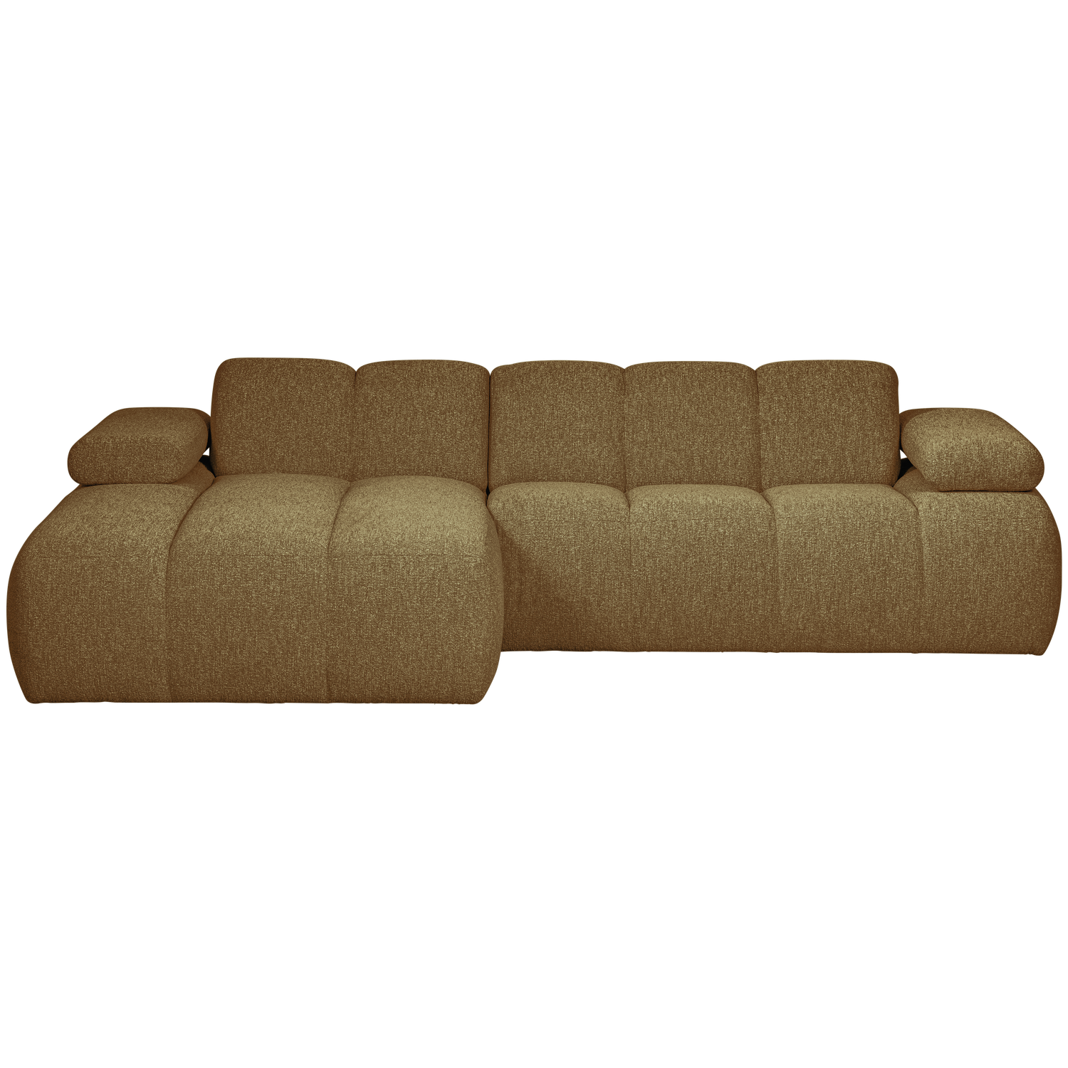 Woood | Chaise longue Mojo links boucle geel/bruin melange