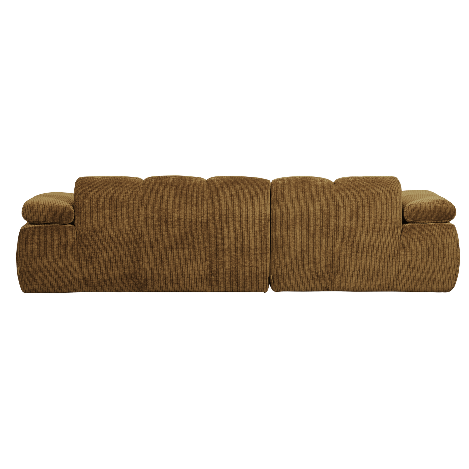 Woood | Chaise longue Mojo links ribstof honinggeel
