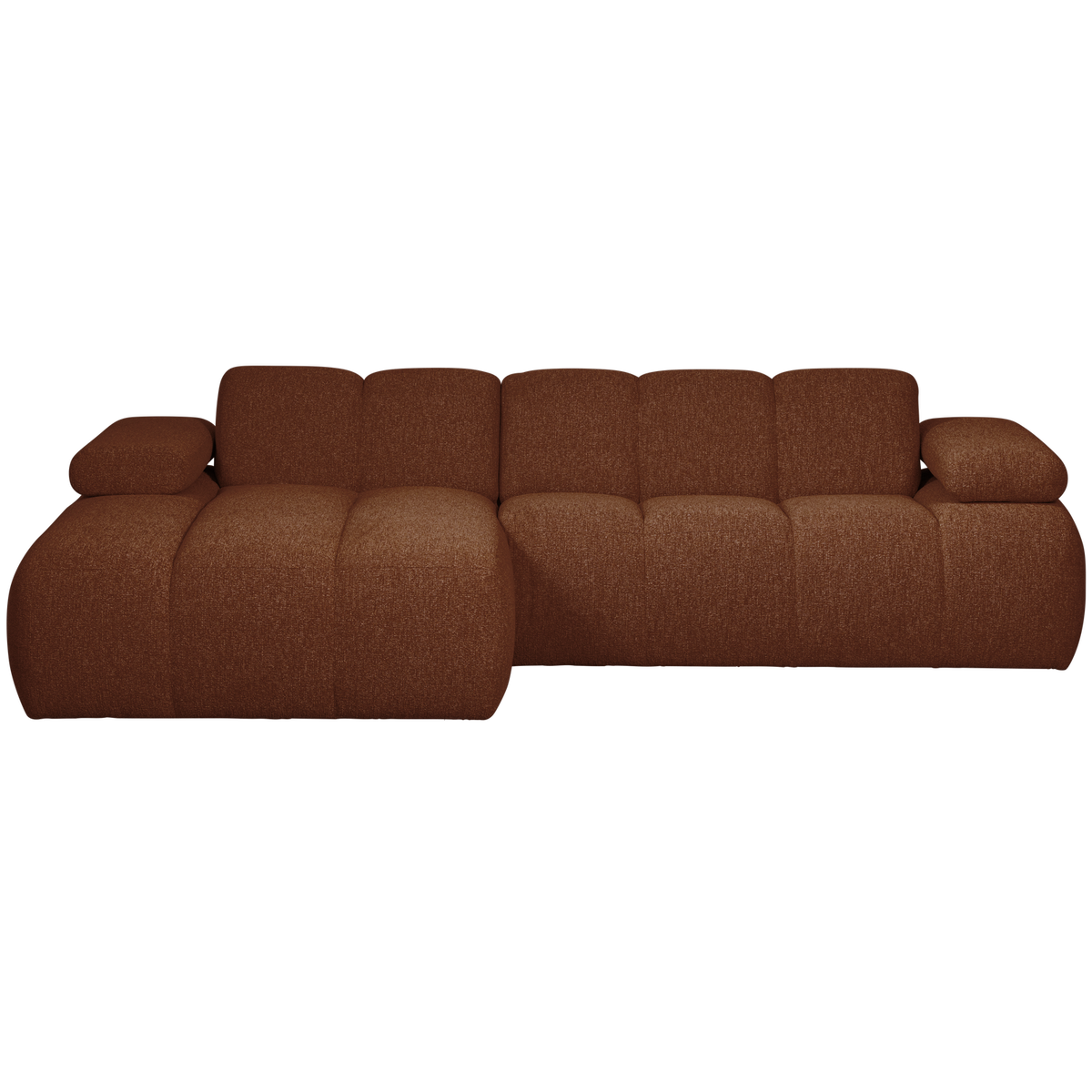 Woood | Chaise longue Mojo links boucle roestbruin melange