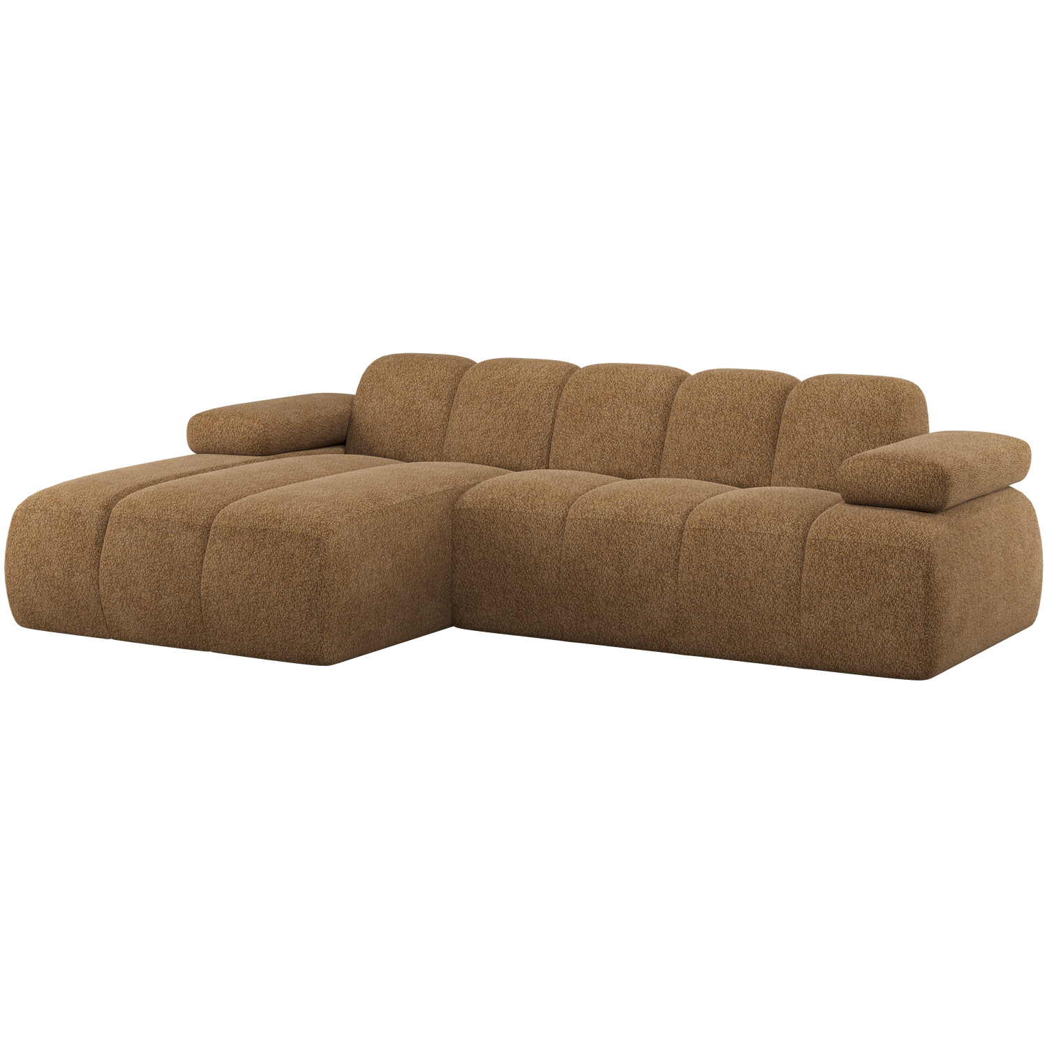 Woood | Chaise longue Mojo links wollig honinggeel