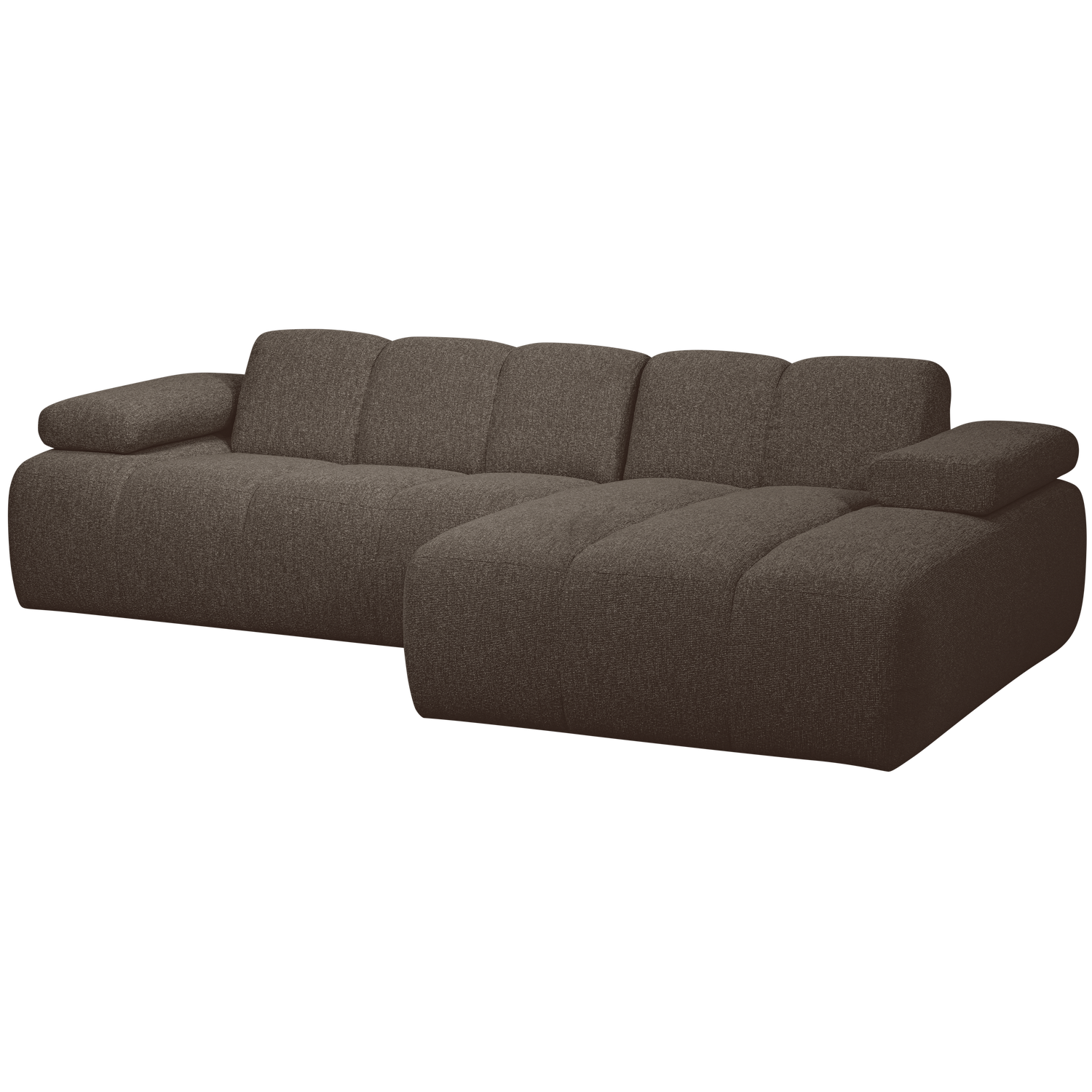 Woood | Chaise longue Mojo rechts boucle bruin melange
