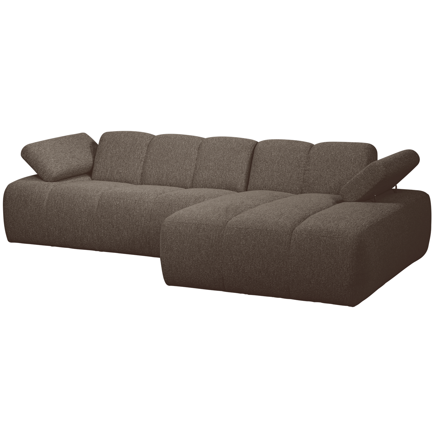 Woood | Chaise longue Mojo rechts boucle bruin melange