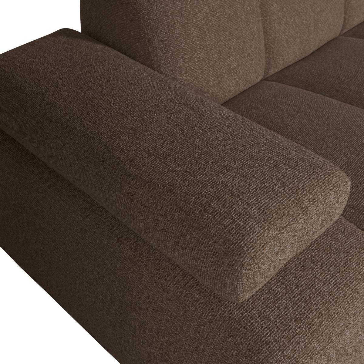 Woood | Chaise longue Mojo rechts boucle bruin melange