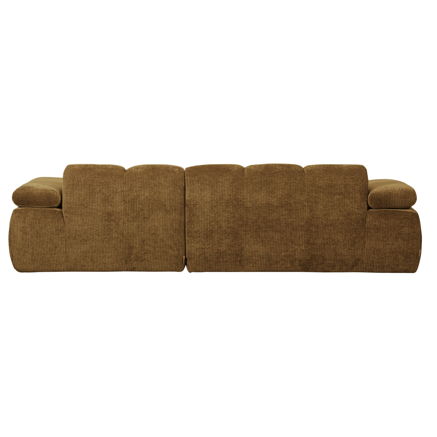Woood | Chaise longue Mojo rechts ribstof honinggeel