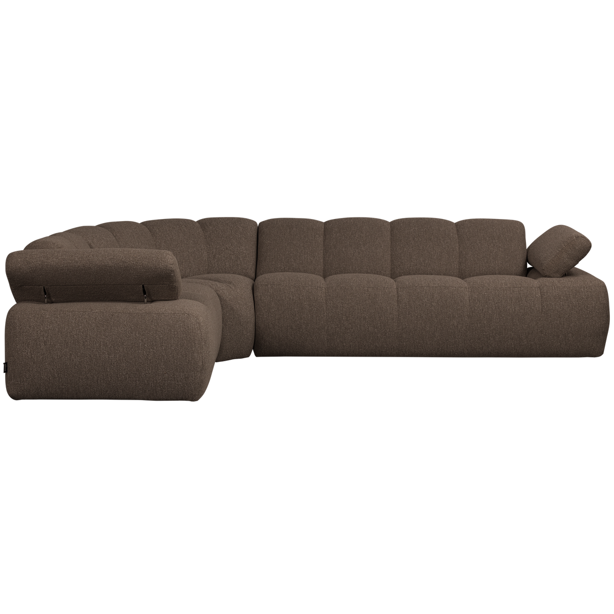 Woood | Hoekbank Mojo links boucle bruin melange