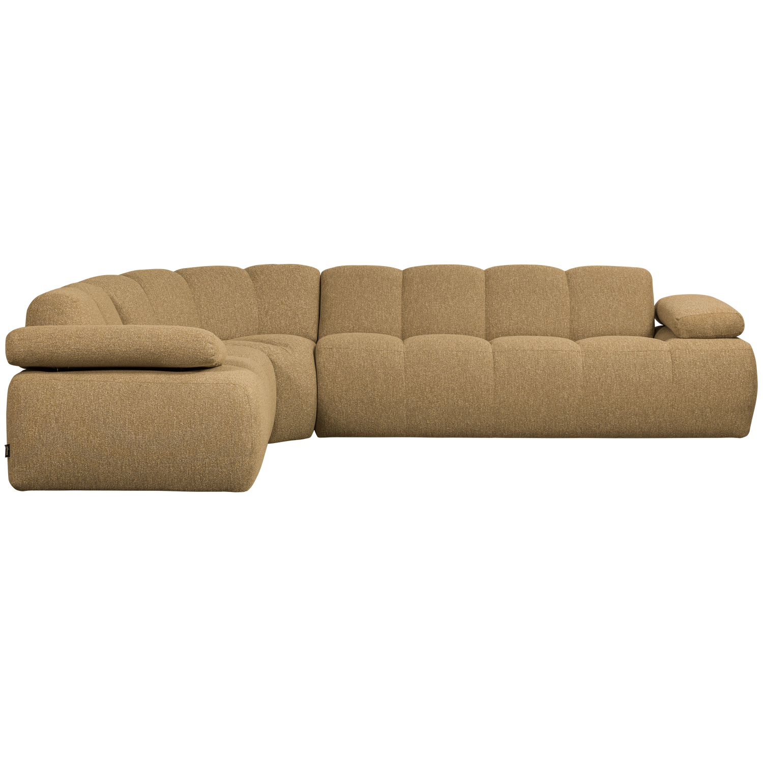 Woood | Hoekbank Mojo links boucle geel/bruin melange