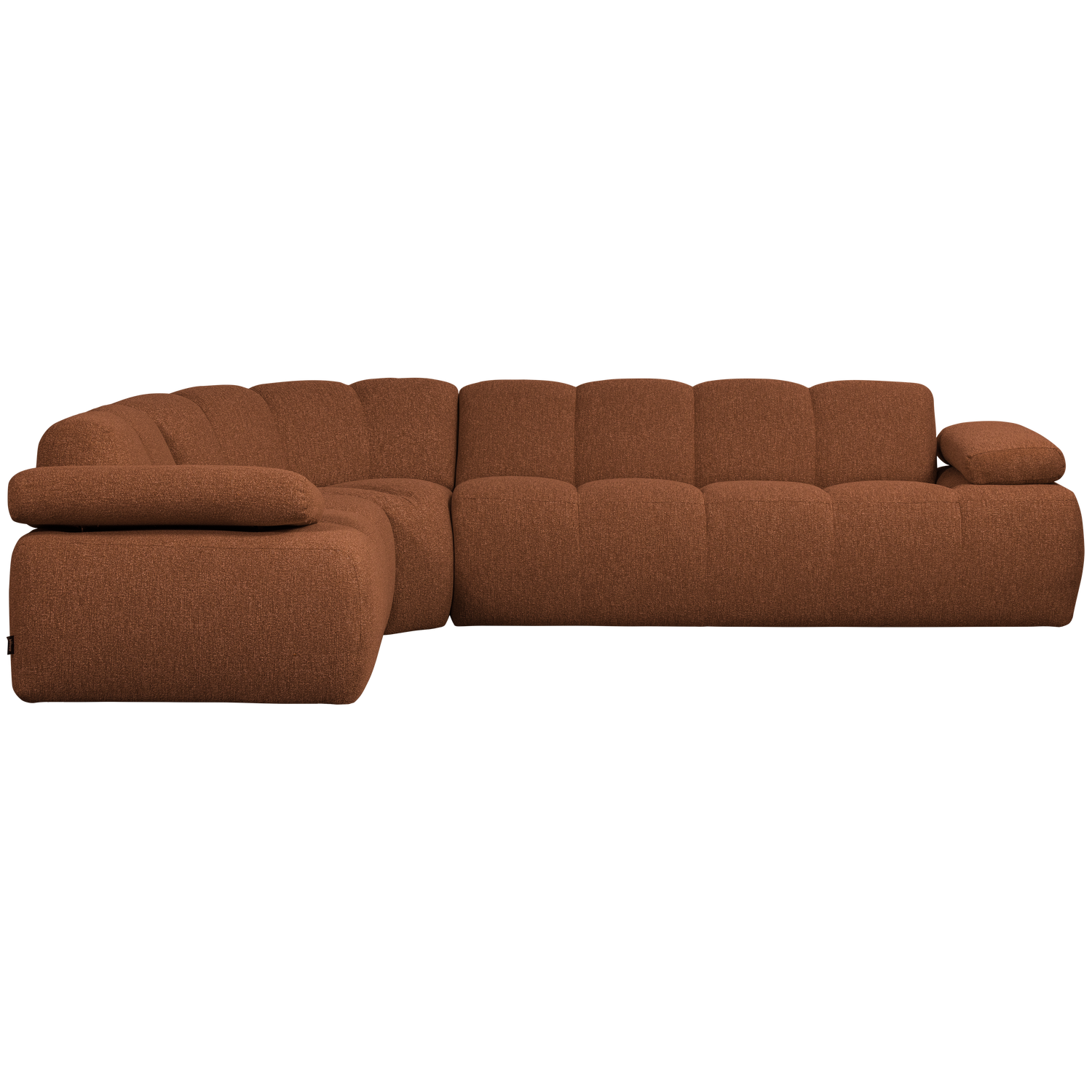 Woood | Hoekbank Mojo links boucle roestbruin melange