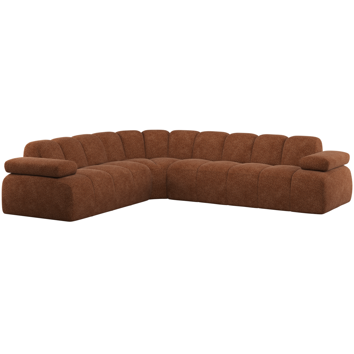 Woood | Hoekbank Mojo links wollig roestbruin