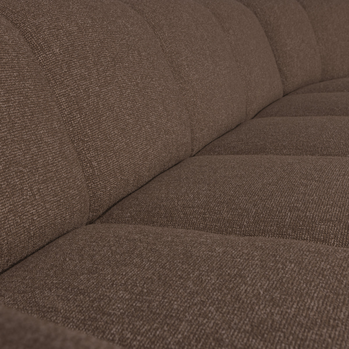 Woood | Hoekbank Mojo rechts boucle bruin melange